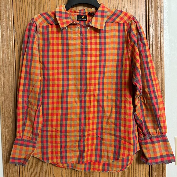 Vintage gingham Liz Claiborne blouse, Size 10 - Picture 1 of 5
